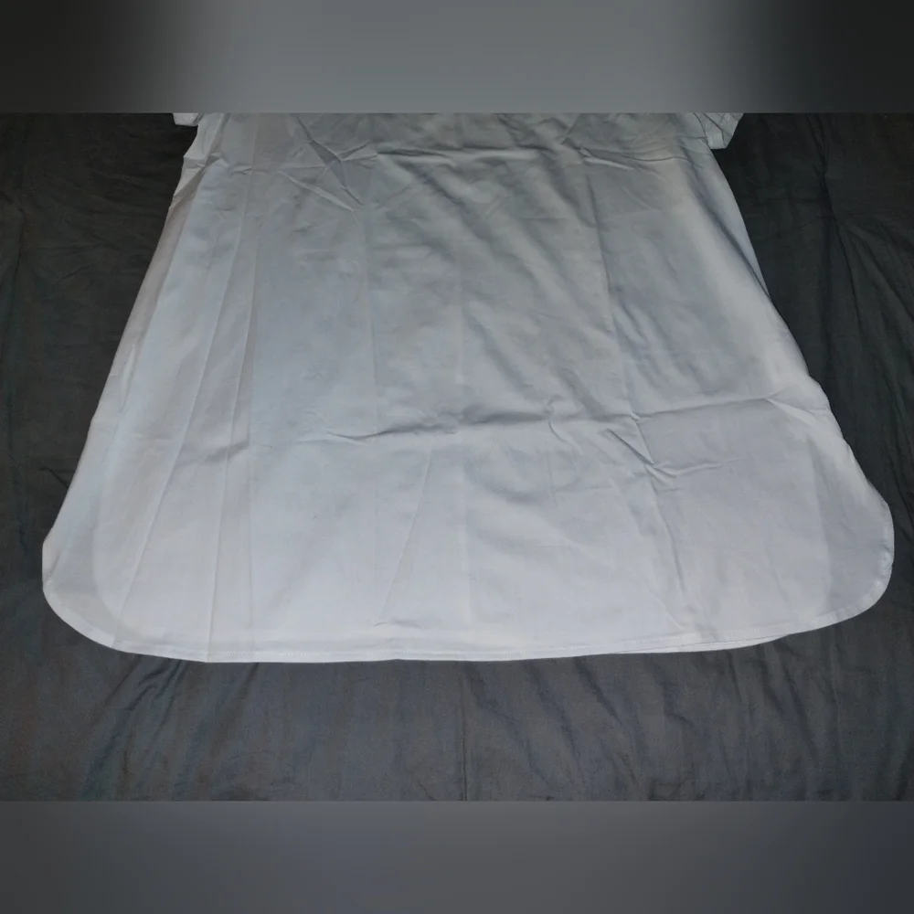 Ortilerri Women's Oversized White Short Sleeve Shirt - Picture 7 of 7